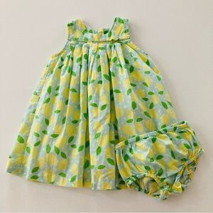 Baby Boden Girl 6-12 Months Lemon Dress Spring Summer